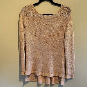 RW&CO. Pink/tan Knit Sweater